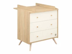 Access guardería completa, cama de 120x60cm y cómoda - Roble Dorado < Sauthon Hot