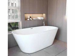 Bañera acrílica exenta ovalada,1700x800x580mm,color ,incluye manguera + desagüe < Aica Clearance