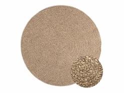 Alfombra con aspecto de yute interior y exterior 120 cm < Clicnbuy