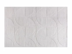 Alfombra de lana 100% tejida a mano con relieve y motivo circular, 160 x 230, , MILUNA < OZAIA New