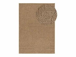 Alfombra De Exterior * Alfombra exterior - geométrico efecto yute - natural - 160 x 230 cm - ACRA Marru00f3n