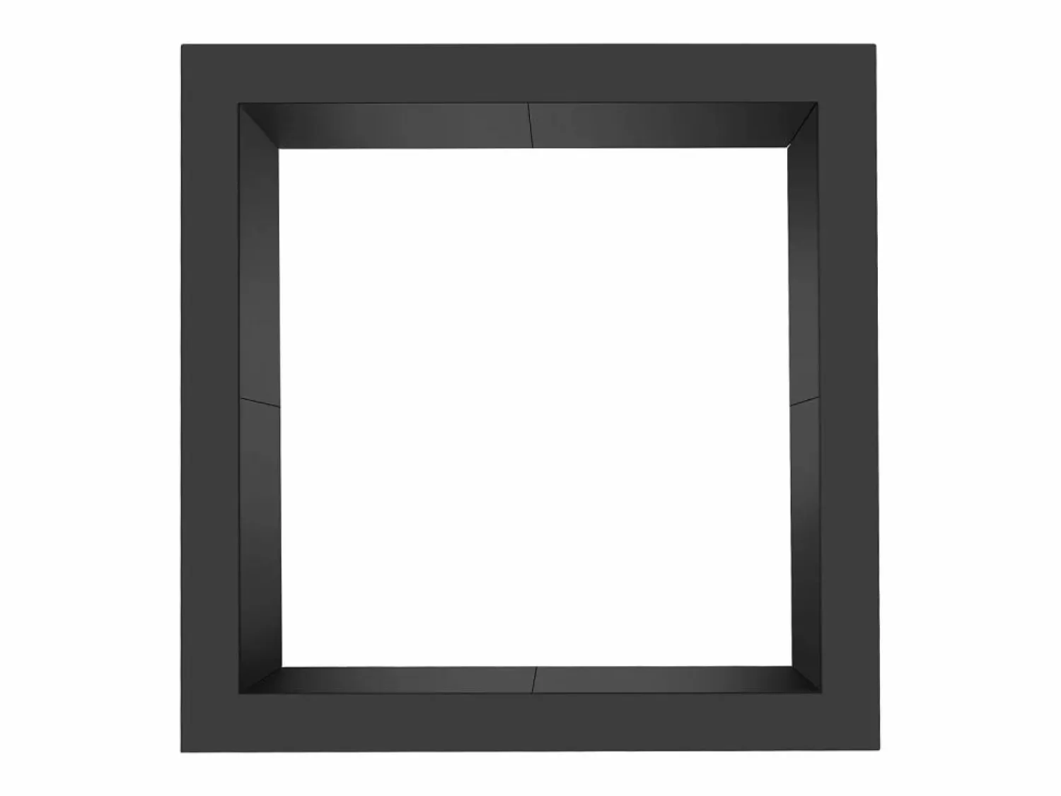 Brasero * Anillo de Chimenea Cuadrado SucceBuy, con Revestimiento Exterior de Acero 91 x 92 cm para Chimenea, Anillo de Fogata Negro