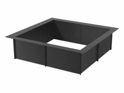 Brasero * Anillo de Chimenea Cuadrado SucceBuy, con Revestimiento Exterior de Acero 91 x 92 cm para Chimenea, Anillo de Fogata Negro