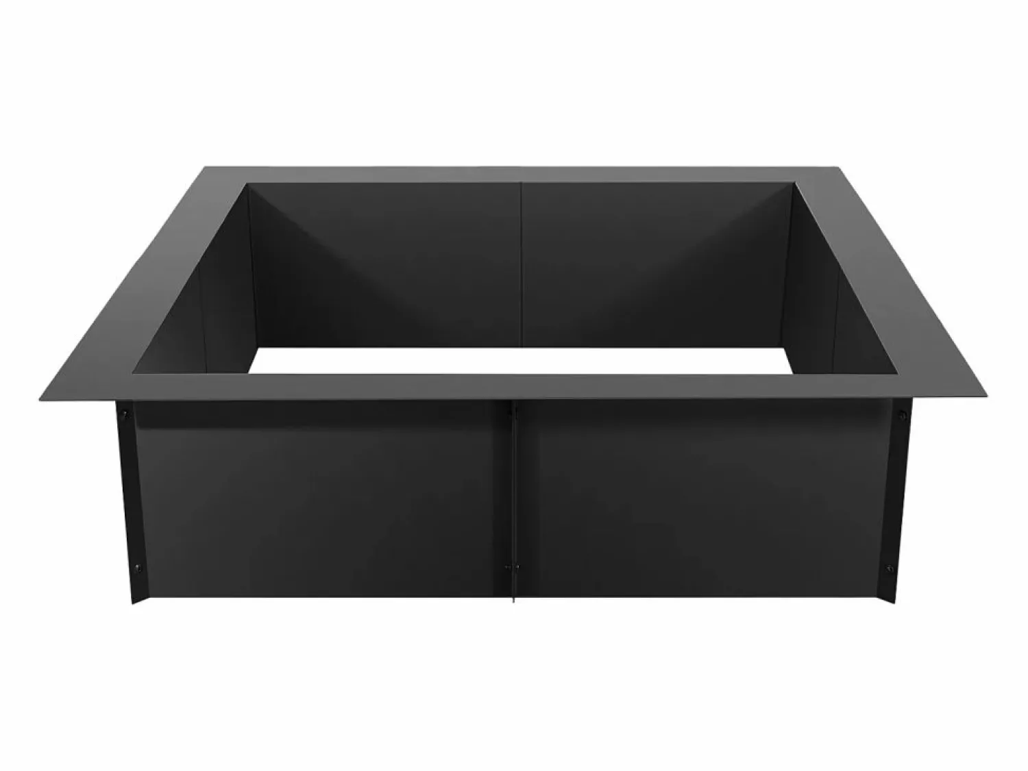 Brasero * Anillo de Chimenea Cuadrado SucceBuy, con Revestimiento Exterior de Acero 91 x 92 cm para Chimenea, Anillo de Fogata Negro