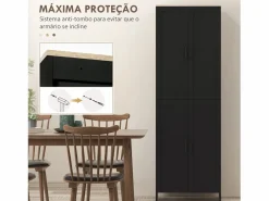 Aparador de cocina Dami 4 puertas + 6 estantes ajustables 170,5x60x30 cm < Homcom Online