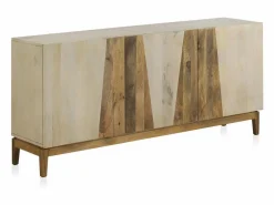 Aparador * Aparador de madera de mango en color patinado con patas de madera Blanco