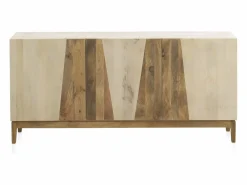 Aparador * Aparador de madera de mango en color patinado con patas de madera Blanco