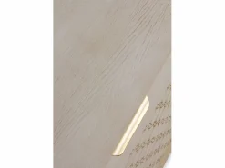 Aparador * Aparador de 3 puertas chapado en madera de roble y color Beige