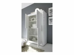 Aparador de 4 puertas ISORA – lacado brillante – Diseño moderno y funcional < Meublorama