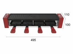 Aparato para Raclette + Grill 800W para 4 Personas - Superficie Antiadherente 50 cm, Sartenes Cool Touch < Little Balance Sale