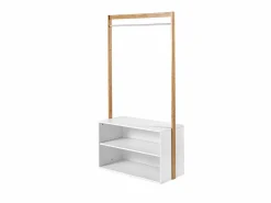 Calicosy Mueble Perchero * Armario abierto de entrada con almacenaje Blanco