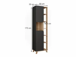 Armario alto sonoma/antracita 50x35x175 karen < Vicco Hot