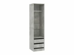 Armario Abierto, Vestidor * Armario con cajones de contrachapada hormigón 50x50x200 cm ES294229 Gris