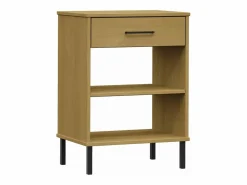Armario consola patas de metal madera maciza pino marrón OSLO < Clicnbuy New