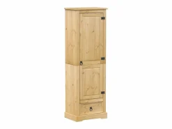 Armario Abierto, Vestidor * Armario Corona madera maciza de pino 55x38x170 cm ES547877 Marru00f3n