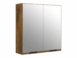 Armario de baño con espejo color roble ahumado 64x20x67 cm ES524022 < Clearance