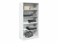 Armario Abierto, Vestidor * Armario de madera contrachapada 100x50x200 cm ES848671 Blanco