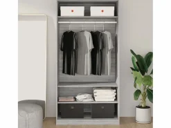 Armario Abierto, Vestidor * Armario de madera contrachapada Sonoma 100x50x200 cm ES248126 Gris