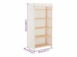 Armario de tela 79x40x170 cm < vidaxl Hot