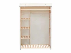 Armario de tela y madera de pino 110x40x170 cm < vidaxl Best