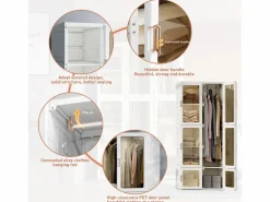 Armario 69 x 170 x 50 cm (An x Al x Pr) Fácil montaje Armario con puertas magnéticas < Best