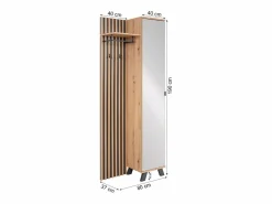 Armario 80x190x37 cm madera de roble natural < Best
