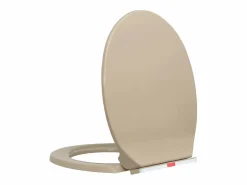 Helloshop26 Tapa De Inodoro * Asiento de inodoro con cierre suave ovalado 02_0002922 Beige
