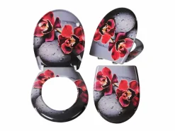 Asiento de inodoro con mecanismo de liberación rápida y cierre suave para baño 19_0000738 < Helloshop26 Hot