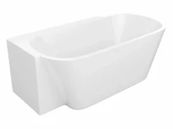 Bañera de esquina blanca - 225 L - acrílico - 160 x 78 x 58 cm - esquina izquierda - RIVASO < Shower & Design New