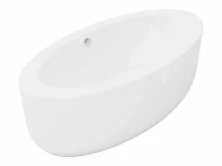 Bañera de pie ovalada blanca de 206 L, 185 x 91 x 58 cm, MARMATI < Shower & Design Sale