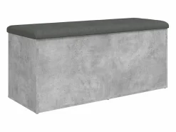 Banco almacenaje madera ingeniería hormigón 102x42x45 cm < vidaxl Clearance