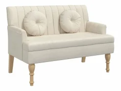 Banco con cojines lino 113x64,5x75,5 cm < vidaxl Discount