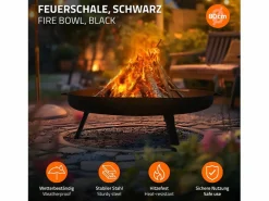 Basero brasero acero con 3 patas plegables barbacoa chimenea Ø80x29cm < ECD Germany Outlet