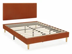Base tapizada + cabecero Bari 150x190 cm Teja < VS Venta-stock Sale