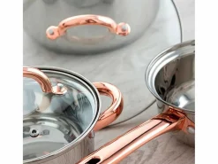 Batería de cocina Vanity Quid 7 piezas inox/bronce Ø14/Ø16/Ø20/Ø24 cm < Outlet