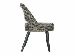 Conjunto Sofá Y Sillón * Butaca de ratán kubu 60x60x79 cm SHL5413 Negro