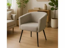 ADEC Sillón * Butaca Melrose respaldo circular 70x66x64 cm Gris