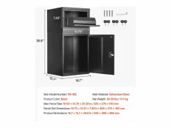 Buzón | Buzón SucceBuy Buzón de Entrega para Exteriores con Cerradura para Entregas Seguras, 99 cm