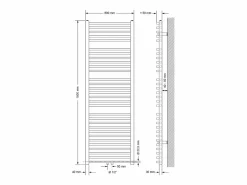 Calentador de radiador de calefacción secador de toallas de baño 600x1800mm < LuxeBath Online