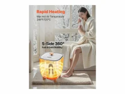 Calentador de Toallas SucceBuy 25 L, Cubo Secatoallas para Baño, con Pantalla LED, Regulación de Temperatura y Temporizador 20/40/60/90 min < Clearance