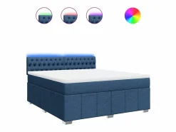 Cama box spring con colchón tela 180x200 cm < Clicnbuy Best
