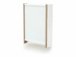 AT4 Mueble De Bebé | Cambiador bebé pared plegable EAZY madera - Blanco/Haya Barnizada - 78 x 56 x 78 cm