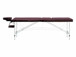 Camilla de masaje plegable camilla de masaje banco sofá portátil terapia cosmética profesional Shiatsu Reiki 3 zonas aluminio morado 02_0001829 < Helloshop26 Best