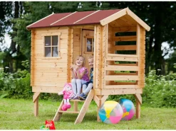 Casa de madera para niños - L182xL146xA205 cm/ 1.1m² - M501B < Timbela Hot