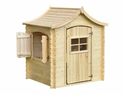 Casa de madera para niños sin suelo - L112xL146xA152 cm / 1.1m² - M550-1 < Timbela New