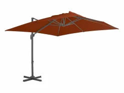 Church Point Sombrilla jardín voladiza palo de aluminio terracota 300x300 cm < Garden Furniture Hot