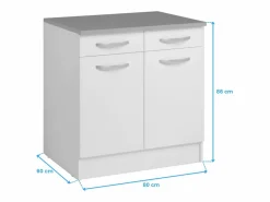 Cocina Completa * Cocina Eko Contemporánea Blanca con 4 Módulos Aéreos y 5 Bajos (SIN Campana) Blanco