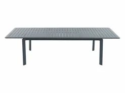 Comedor de jardín de aluminio: una mesa extensible L.205/286,5 cm y 6 sillones apilables - Antracita - MACILA de < MYLIA Clearance