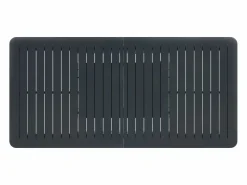 Comedor de jardín de aluminio: una mesa extensible L.205/286,5 cm y 6 sillones apilables - Antracita - MACILA de < MYLIA Clearance