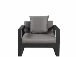 Conjunto de 2 sillones de jardín de aluminio - antracita - MOLOKAI < MYLIA Outlet